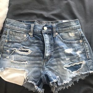 AEO high waisted jean shorts